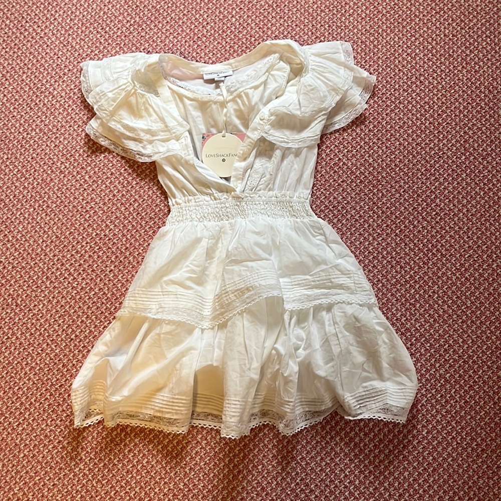 LOVESHACKFANCY x Target white Penelope embroidered tier ruffle dress